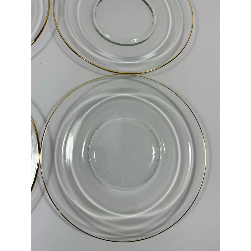 Clear Glass Salad/Luncheon Plates ~8